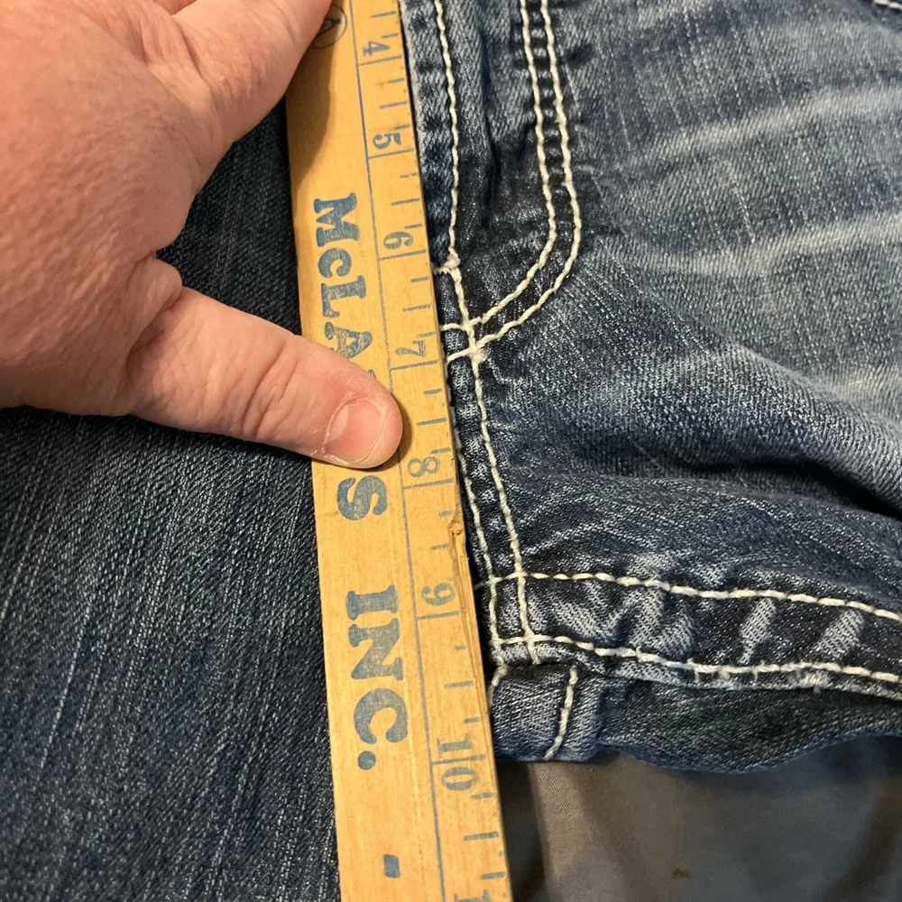 Buckle BKE Jeans Womens 31 Blue Harper Stretch‎ Cropped Western Cowgirl